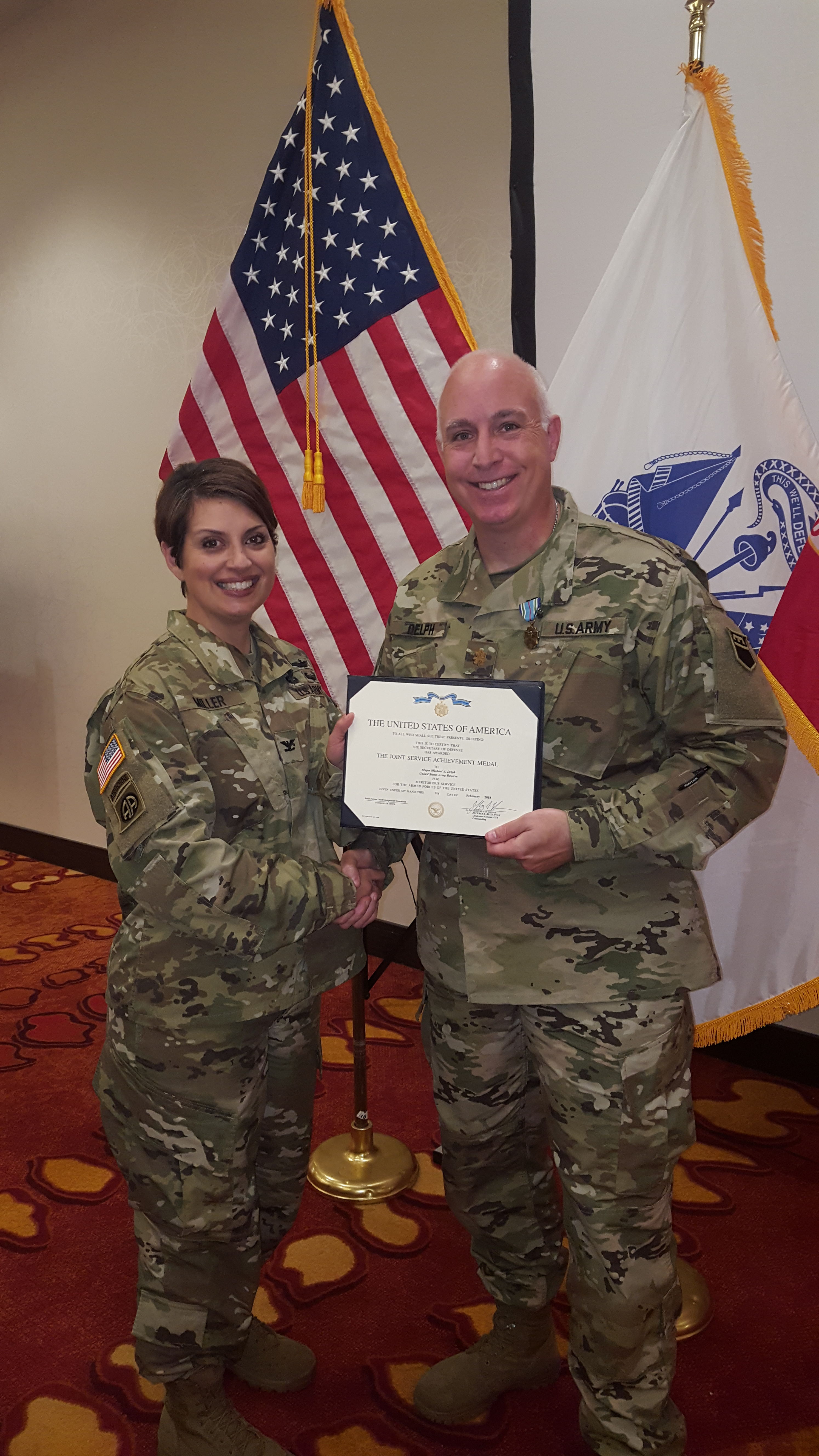 Sen. Delph Receives Joint Service Achievement Medal for Military